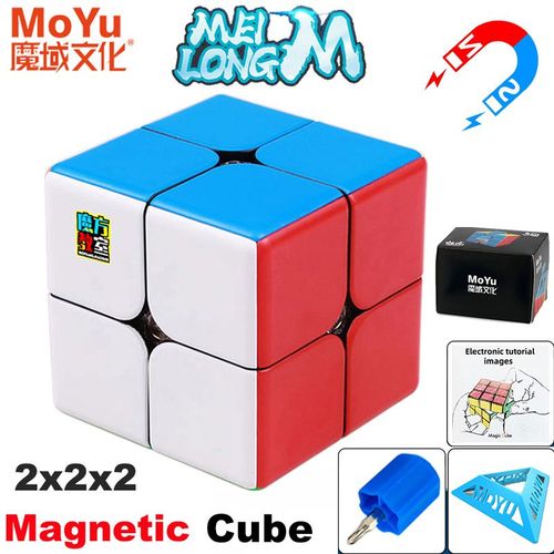 Moyu Meilong Series Magic Cube Pour Enfants,3x3,2x2,4x4,5x5,Professionnel,Spcial,Vitesse,Puzzle,Jouet, - Type Magnetic 2x2x2 #C