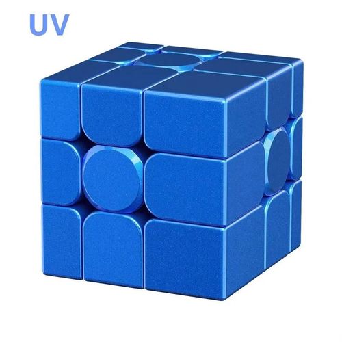 MOYU MFJS Cube miroir 3X3 V2 aimant magntique noyau de boule Puzzle ducatif Cube magique jouets pour enfants cadeau jouet Cubo Magico-Blue UV