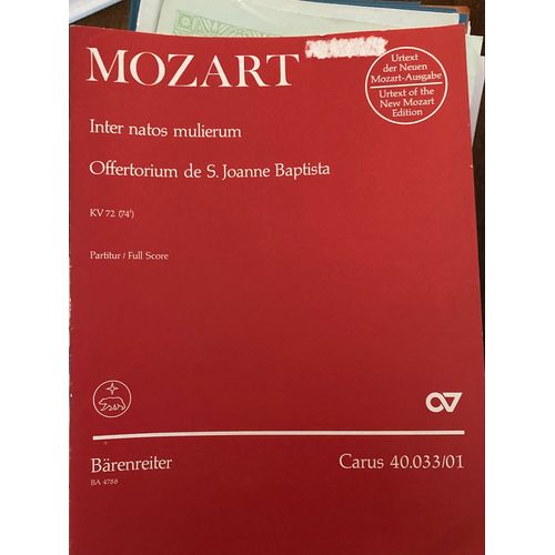 Mozart Messe Du Couronnement Kv 317 Breitkopf