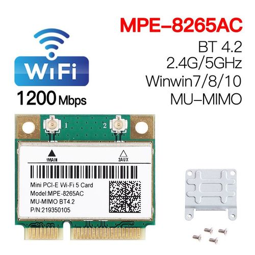 MPE-8265AC - Wifi 6 touristes Bande 3000Mbps MPE AX3000H Sans Fil Demi Mini PCI E Wifi Carte Bluetooth 5.0 802.11ax/ac 2.4 mesurz 5 mesurz Adaptateur Ordinateur Portable
