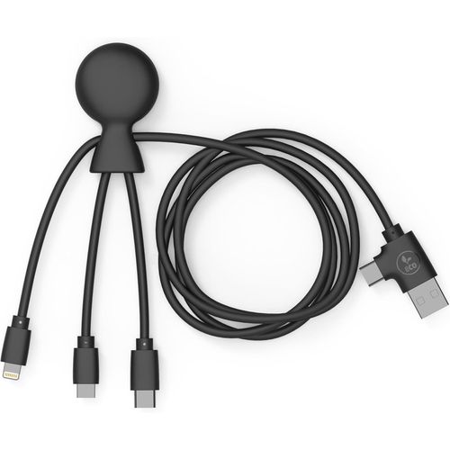 Mr Bio 1m Cble Multi Usb 4 En 1 En Forme De Pieuvre-Chargeur Universel En Plastique Recycl-Prise Usb Universel Usb-C,Lightning,Micro Usb,Usb Pour Smartphone Universelle-Noir.[Y627]