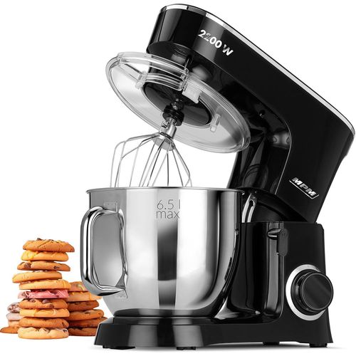 MRK-19 ROBOT DE CUISINE BOULANGERIE PROFESSIONNEL MIXEUR PTRIN PTISSIER ORBITAL, 2200W MAX. 6,5L BOL EN ACIER INOX, 6 VITESSES + FONCTION PULSE, SYSTME PLANTAIRE, COUVERCLE, 3 [GAU621676]