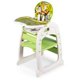 Mstore Chaise Haute 2en1 Evolutive Bebe Enfant A Partir De 6 Mois Petite Chaise Table Harnais 5 Points Vert Rakuten