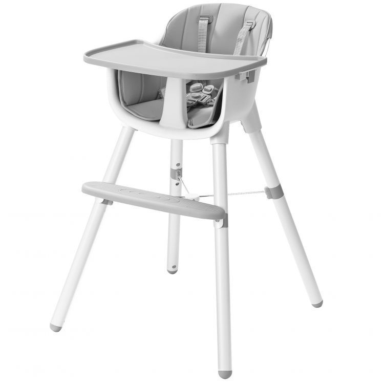 Mstore Chaise Haute Enfant Bebe 2en1 6 A 36 Mois Harnais De Securite A 5 Points Systeme De Pliage Simple Gris Rakuten