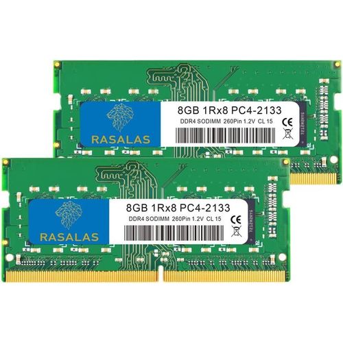 MTXtec Barrette de mmoire vive pour ordinateur portable 16 Go (2 x 8 Go) DDR4 2133 MHz PC4-17000 Non-ECC Unbuffered 1,2 V CL15 1Rx8 PC4-2133P 8 Go