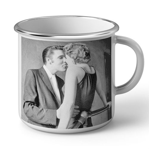 Mug En Mtal Emaill Elvis Presley The King Anita Wood The Kiss Rock N Roll