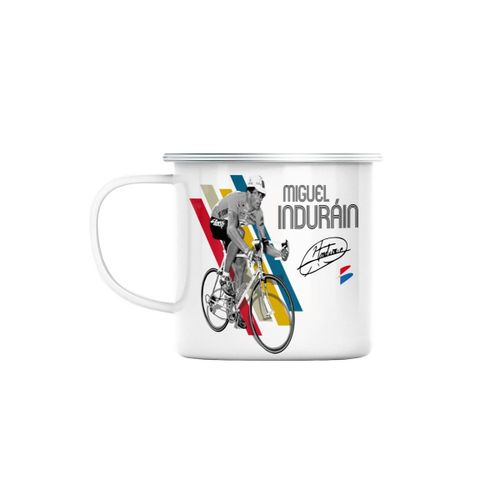 Mug En Mtal Emaill Miguel Indurain Vintage Vlo France Cyclisme Tour