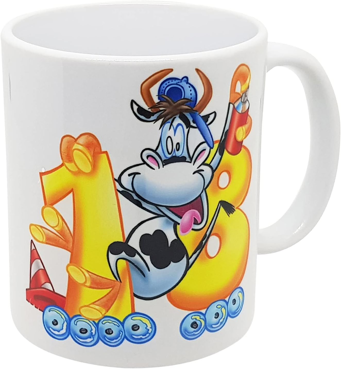 Mug Humour Tasse joyeux anniversaire de 18 ans La vache t'as 18 ans