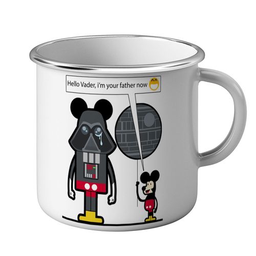 Mug Mtal Tasse Game Of Geek Dark Vador Mickey Je Suis Ton Pre Maintenant Star Wars Disney Humour