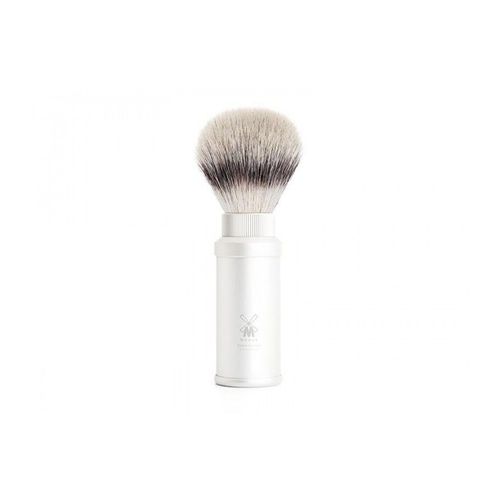 Mhle 31m530 Blaireau Travel, Fibre Synthtique Argente (Silvertip Fibre), Monture Aluminium Anodis Argen