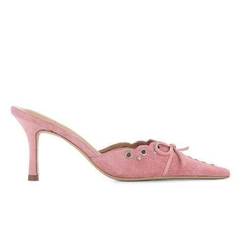 Mules  Bout Pointu Avec Rivet Pour Femmes,Talons Bas Et Fins, La Mode - 37