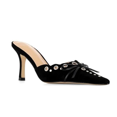 Mules  Bout Pointu Avec Rivet Pour Femmes,Talons Bas Et Fins, La Mode - 37
