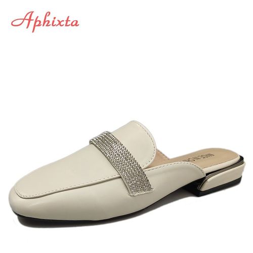 Mules  Chane Pour Femmes, Mules  Bout Carr Et  Rayures, Pantoufles D't, Grande Taille 43, Nouvelle Collection 2021 - 38 1/2
