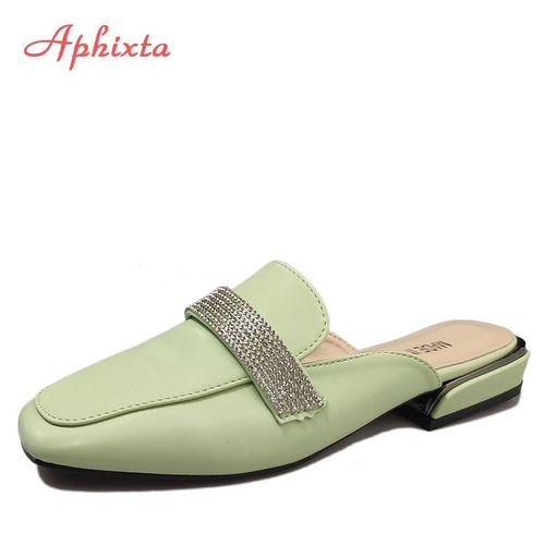 Mules  Chane Pour Femmes, Mules  Bout Carr Et  Rayures, Pantoufles D't, Grande Taille 43, Nouvelle Collection 2021 - 35 1/2