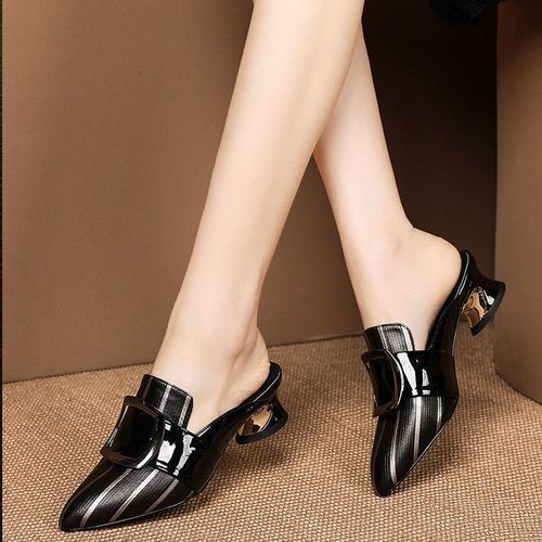 Mules De Luxe  Talons Bas Et Bout Ouvert Pour Femme, Chaussures D'extrieur, Mules De Styliste, t, 2021 - 38