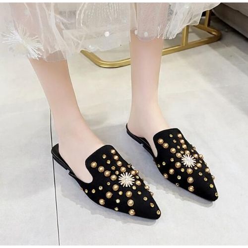 Mules De Luxe Pour Femmes, Pantoufles Chinoises D't, Chaussures Pour Femmes, Nouveaux Talons Bas, Chaussures Plates Dcontractes, Tongs Pour Femmes, 2020, 2019 - 35
