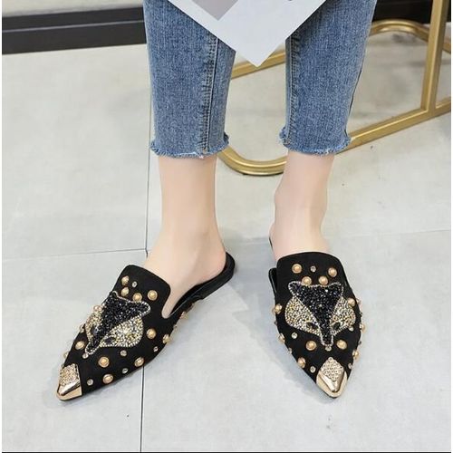 Mules De Luxe Pour Femmes, Pantoufles Chinoises D't, Chaussures Pour Femmes, Nouveaux Talons Bas, Chaussures Plates Dcontractes, Tongs Pour Femmes, 2020, 2019 - 36