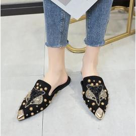 Mules De Luxe Pour Femmes Pantoufles Chinoises D ete Chaussures Pour Femmes Nouveaux Talons Bas Chaussures Plates Decontractees Tongs Pour Femmes 2020 2019 36 Rakuten