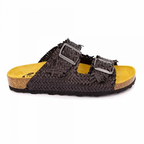 Mules Double Bride Avec Boucle Effet Tress Femme Biostock - 38
