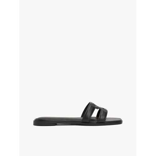 Mules En Cuir  Monogramme Th Th Logo Strap Mule/Black - 40