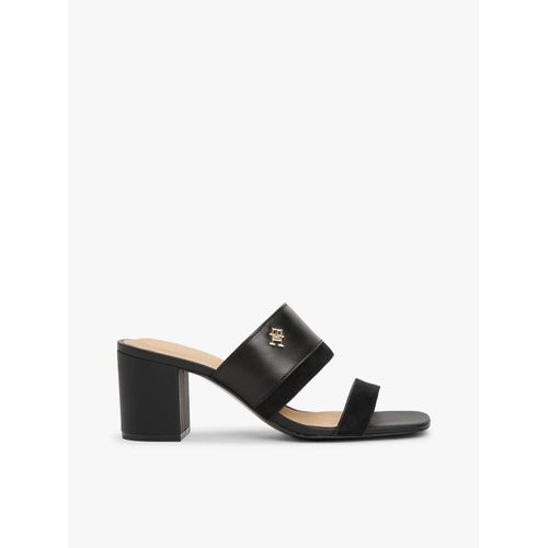 Mules En Cuir  Talon Carr Leather & Suede Block Heel Mule/Black - 41