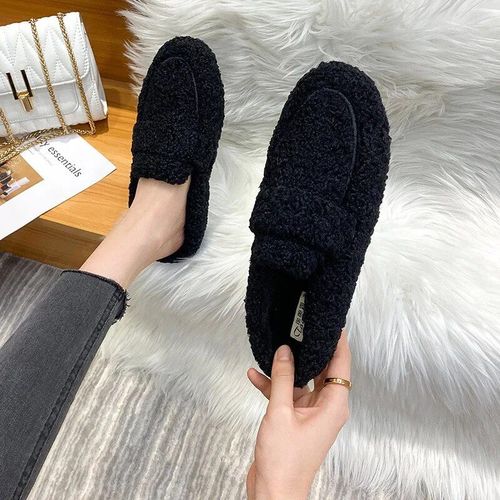 Mules En Peluche Pour Femmes
