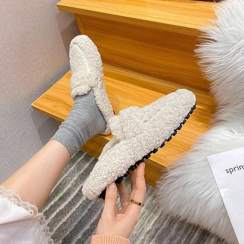 Mules En Peluche Pour Femmes