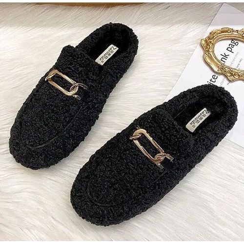 Mules En Peluche Pour Femmes