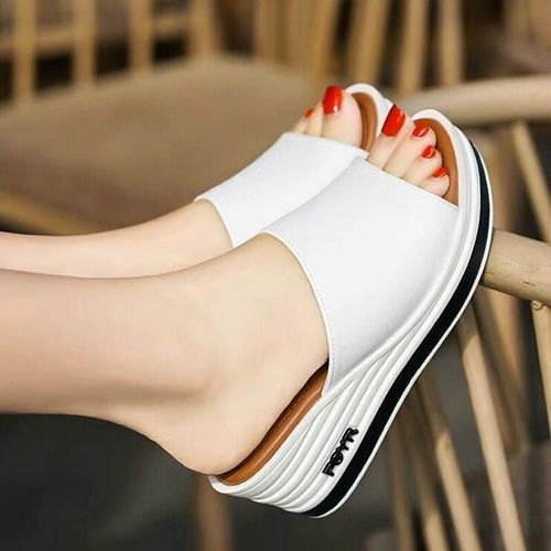 Mules Sexy Pour Femmes Tendance, Saison t 2020, Semelle paisse, Chaussures Universelles  La Mode Pour Intrieur Ou Extrieur, Claquettes, W02 - 38