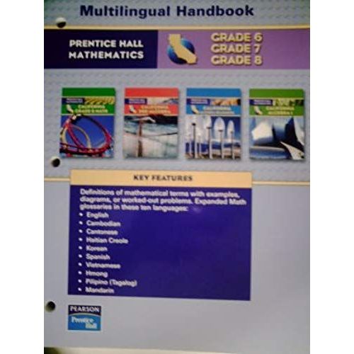 Multilingual Handbook - Grades 6, 7, & 8 (Prentice Hall Mathematics)   de Pearson  Format Broch 