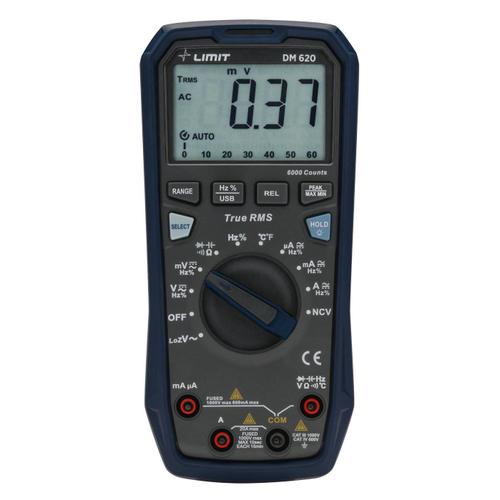 Multimtre Digital Cat Iii 1000v / Cat Iv 600v Mesure Courant Ac/Dc Tension Dc/Ac Rsistance Capacit Frquence Temprature Limit Limit620