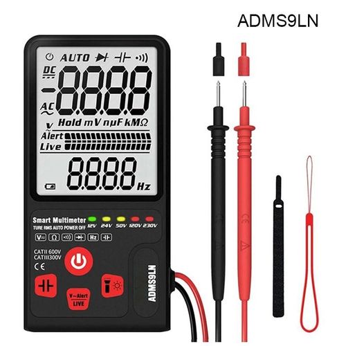Multimtre Numrique Lcd Automatique Voltmtre Testeur De Circuit De Courant Adms9ln