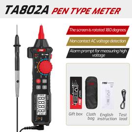 multimètre numérique,Mini,intelligent,testeur de tension Ohm Hz,true Rms Ac  Dc Ncv - Type TA802A-Pen type