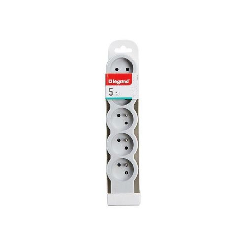 Multiprise 5 Prises 2 P?Les+Terre Legrand Blanc Et Gris