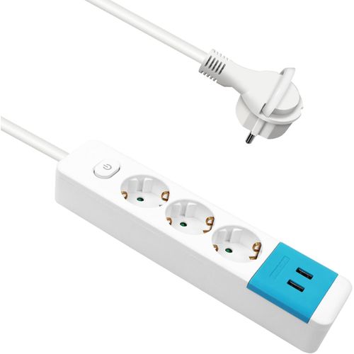 Multiprise Avec 3 Prises Et 2 Ports Usb,Rallonge Prise Avec Interrupteur,1,5 M,Pour La Maison,Le Bureau Et Les Voyages,3680 W,3 G X 1 Mm,1 Pice.[Y672]