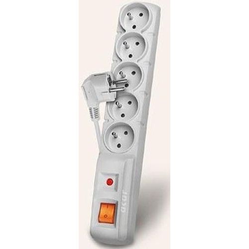Multiprise Avec Interrupteur : 5 Prises, Cble De 1,5 M, Grise