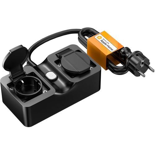 Multiprise Connecte Extrieure, Prise Connecte Wifi Avec Homekit, Prise Exterieure Etanche Ip44 Avec Alexa, 16a Double Prise Programmable Avec Contrle  Distance Et Fonction De [Mat790561]