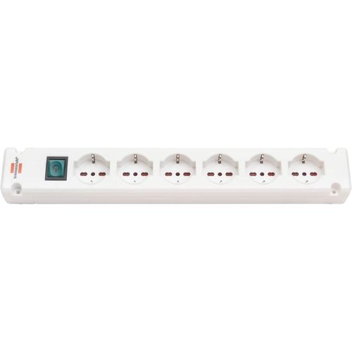 Multiprise Noire Sans Cble Bremounta | Multiprise lectrique Avec Interrupteur Et 6 Prises Informatiques | Multiprise Murale Avec 4 Points De Support | Sans Cble | Couleur Blanche.[G721]