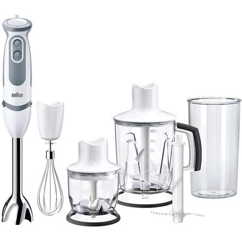 MultiQuick 5 MQ5245WH,Mixeur Plongeant,21 Vitesses et Fonction Turbo,Technologie SplashControl,Powerbell Plus,Easy-Click,Inclut un Verre Doseur de 600 ml,1000W,Blanc.[P192]
