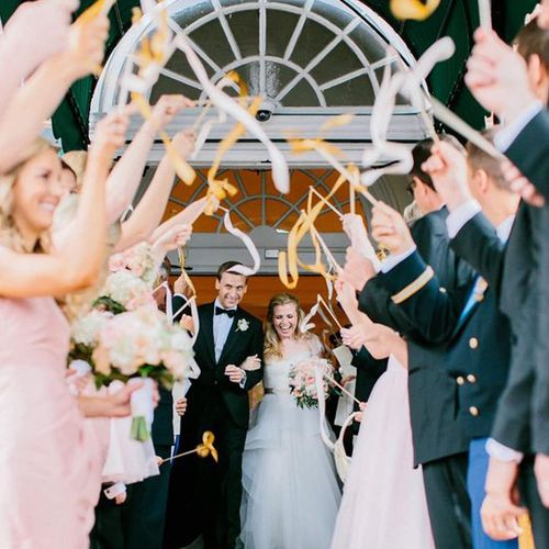 Baguette Ruban Mariage Baguettes Avec Rubans En Dentelle, Baguettes De Mariage Avec Rubans Et Serpentin Mariage