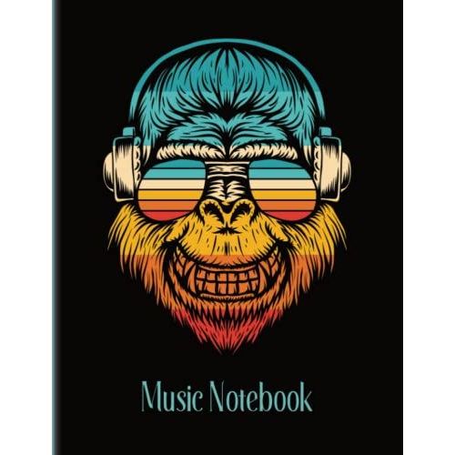 Music Notebook: Blank Sheet Music Composition Book | Music Staff Paper | 12 Staves | Large Format | 8,5