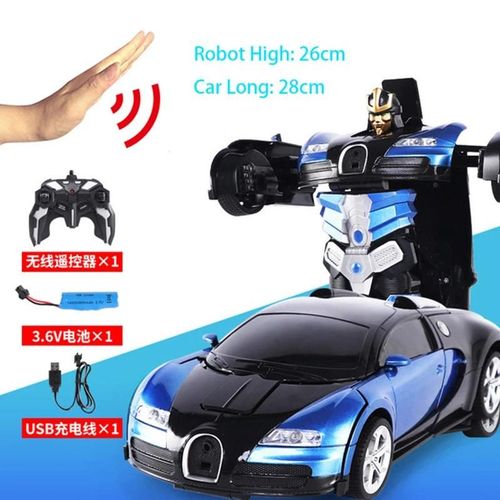 Musique 28CM 2.4Ghz - Jouet de voiture tlcommand pour enfants, Robot de transformation  induction, Dtection de geste, Musique, 1:14, RC,2.4 mesurz, B04