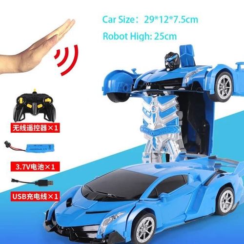 Musique 29CM 2.4Ghz - Jouet de voiture tlcommand pour enfants, Robot de transformation  induction, Dtection de geste, Musique, 1:14, RC,2.4 mesurz, B04