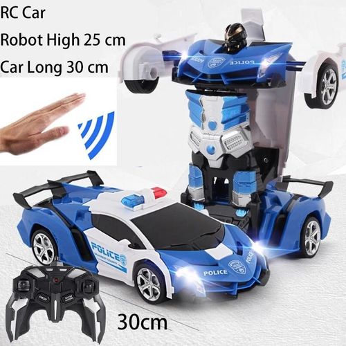 Musique 30CM 2.4Ghz - Jouet de voiture tlcommand pour enfants, Robot de transformation  induction, Dtection de geste, Musique, 1:14, RC,2.4 mesurz, B04