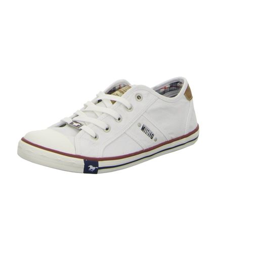 Mustang Lace Up Low Top Femme Baskets Dcontract Blanc - 39