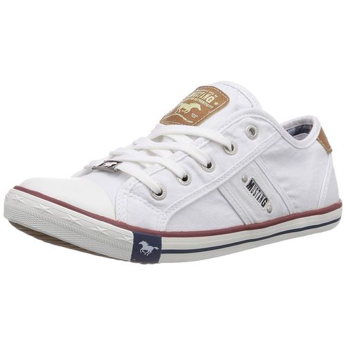 Mustang Lace Up Low Top Femme Baskets Dcontract Blanc - 38