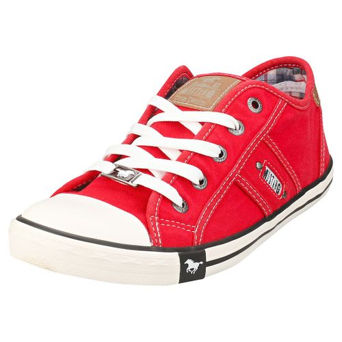 Mustang Lace Up Low Top Femme Baskets Decontractee Rouge - 41