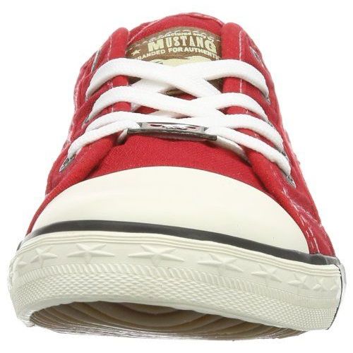 Mustang Lace Up Low Top Femme Baskets Dcontract Rouge - 39