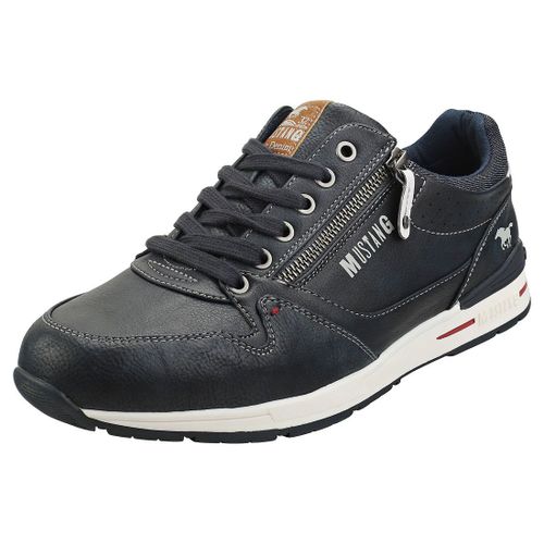 Mustang Low Top Side Zip Homme Baskets Dcontract Bleu Naval - 43