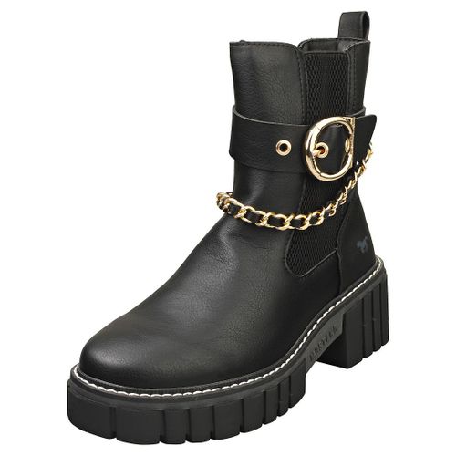Bottines Mustang Femme - Side Zip Platform Noir - 41